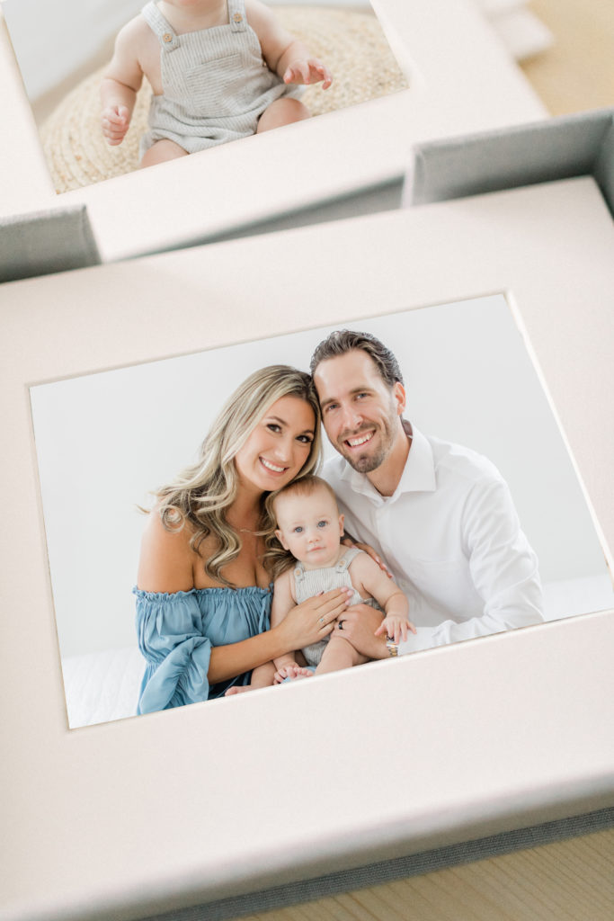 a matted box of prints from a recent South Jersey Family Session captured by Tara Federico Photography