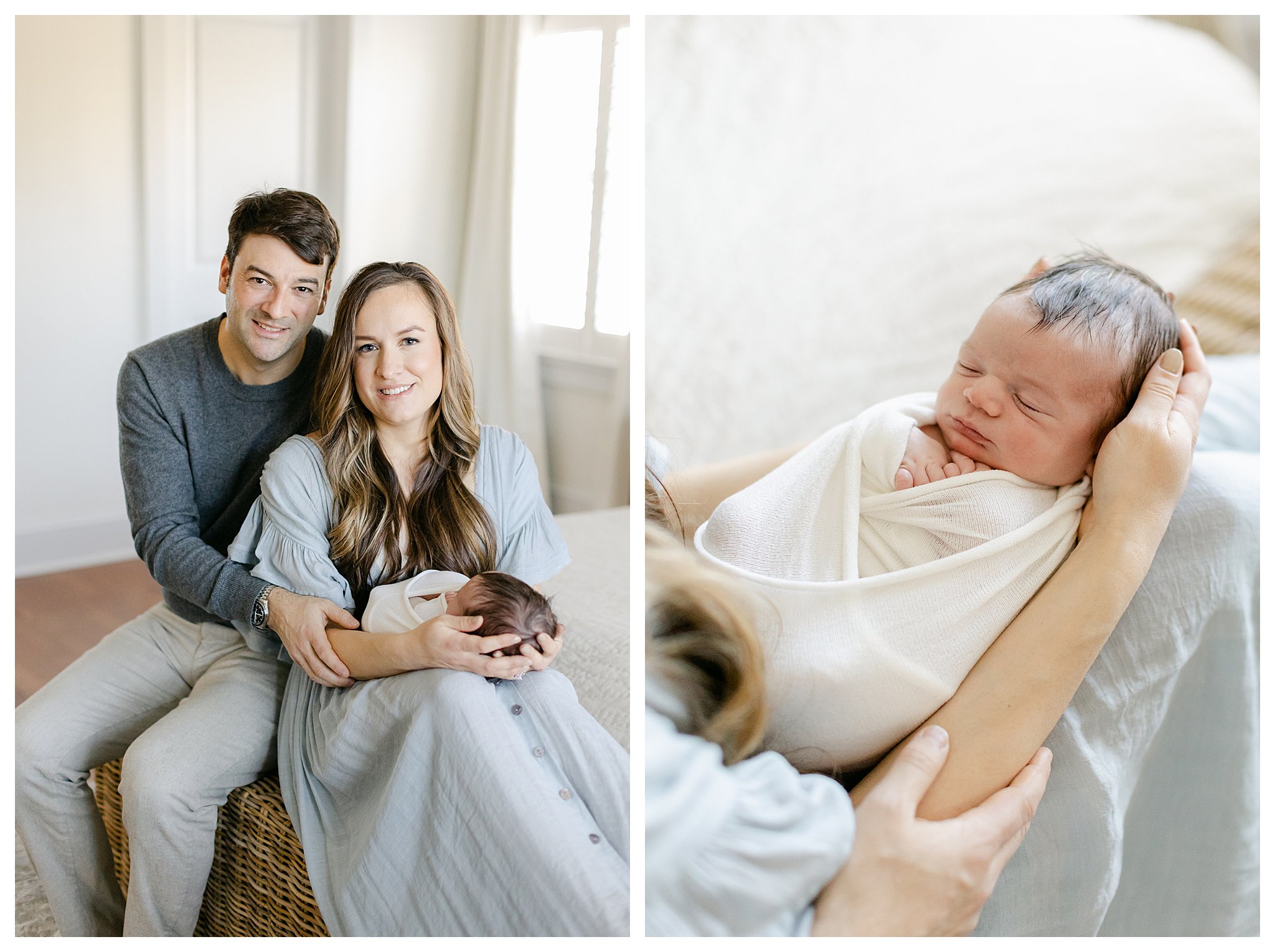 Haddonfield NJ Family during their In Home Newborn Session with Tara Federico Photography